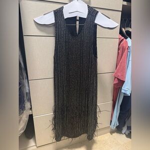 Elegant Black Beaded Dress